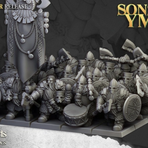Dwarf Huscarls Unit - 25mm to 32mm - Sons of YMIR