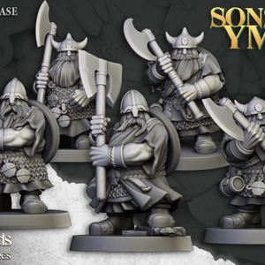 Dwarf Warriors with 2 Handed Weapons- 25mm to 32mm - Sons of YMIR