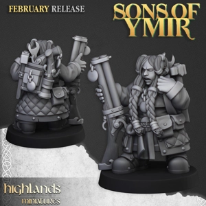 Dwarf Engineer 2 - 25mm to 32mm - Sons of YMIR