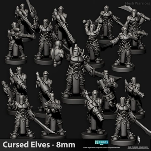 Flesh Warriors 8mm - Cursed Elves Flesh Warriors 8mm - Cursed Elves