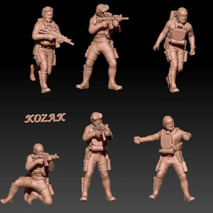 Modern frogman set 2 - 1/100 - 1/72 or 1/60 scale Modern frogman set 2 - 1/100 - 1/72 or 1/60 scale