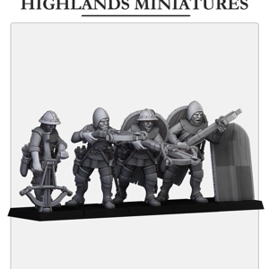 Gallia Shooters with Crossbows Unit - 25mm to 32mm - Highland Miniatures