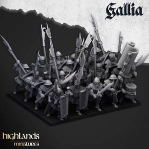 Gallia Men at Arms - 25mm to 32mm - Highland Miniatures