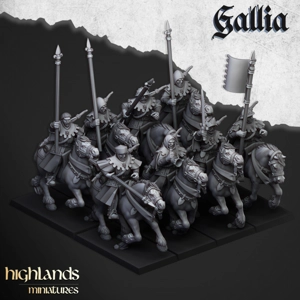 Gallia Mounted Men at Arms- 25mm to 32mm - Highland Miniatures