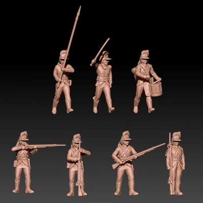 Russian musketeers in Potemkin uniform 1786-96 set 1 Russian musketeers in Potemkin uniform 1786-96 set 1