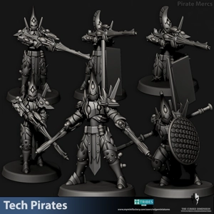 Tech Pirates - Pirate Mercs 28mm - Edge Miniatures