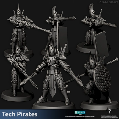 Tech Pirates - Pirate Mercs 28mm - Edge Miniatures Tech Pirates - Pirate Mercs 28mm - Edge Miniatures