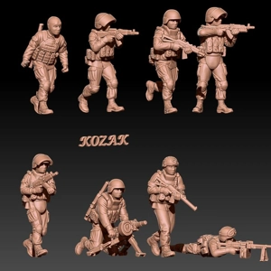 Russian Modern Infantry Set 2 - 1/100 - 1/72 or 1/60 scale Russian Modern Infantry Set 2 - 1/100 - 1/72 or 1/60 scale