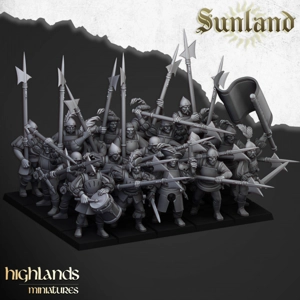 Troops with Halberds - 25mm to 32mm - Sunland