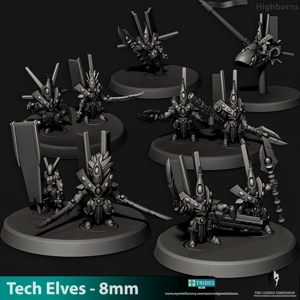 Highborns - Tech Elves - 8mm to 10mm - Edge Miniatures