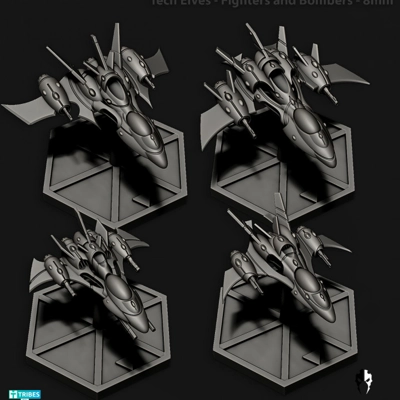 Cursed Elves - JetFighters and Bombers 8mm Cursed Elves - JetFighters and Bombers 8mm