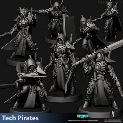 Tech Pirates Death Stalkers 28mm - Edge Miniatures Tech Pirates Death Stalkers 28mm - Edge Miniatures