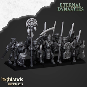 Ancient Guard with Halberds - 25mm to 32mm - Tomb Kings