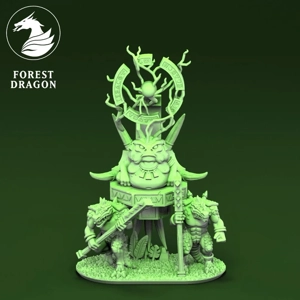 Reptilian Archmage - Lizards - 10mm - Forest Dragon