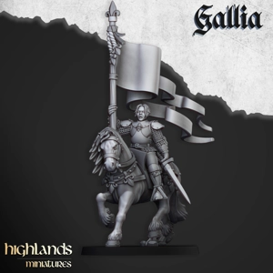 Baroness of Gallia on Horse - 25mm to 32mm - Highland Miniatures
