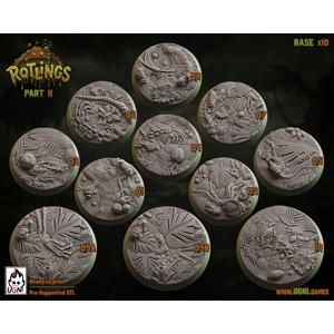 Jungle Style Bases - Fantasy Football/ Bloodbowl - Ugni Miniatures