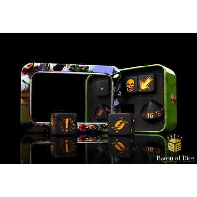 Matte Black Football Dice Matte Black Football Dice