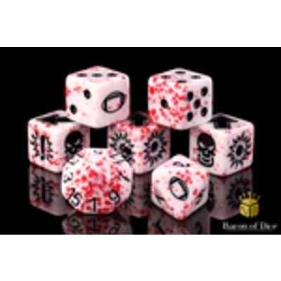 Murderous - Bloody Football Dice (Set of 7) Murderous - Bloody Football Dice (Set of 7)