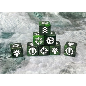 BFG, BATTLE FLEET, GREEN - ORDER DICE