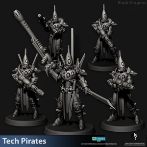 Tech Pirates Black Dragons 28mm - Edge Miniatures