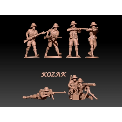 British infantry in pith helmets Africa set 2 - 1 - 1/100,.. British infantry in pith helmets Africa set 2 - 1 - 1/100,..