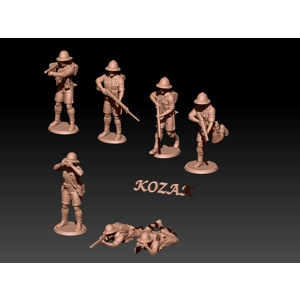 British infantry in pith helmets Africa set 3 - 1 - 1/100, 1/72 or 1/60 British infantry in pith helmets Africa set 3 - 1 - 1/100, 1/72 or 1/60