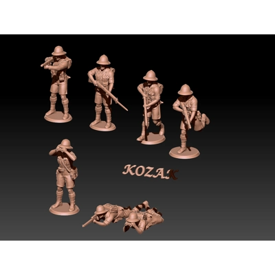 British infantry in pith helmets Africa set 3 - 1 - 1/100,.. British infantry in pith helmets Africa set 3 - 1 - 1/100,..
