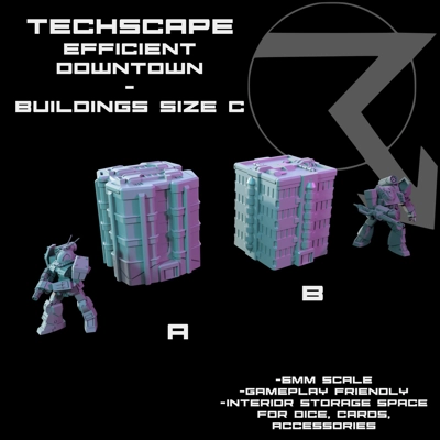 Techscape Efficient Downtown Buildings - 6mm - Set C