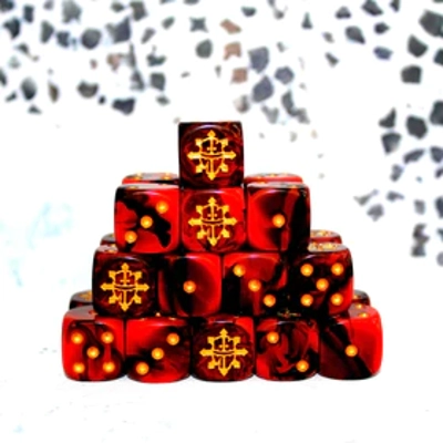 Chaos Infected Knight Dice Set - Gold Chaos Infected Knight Dice Set - Gold