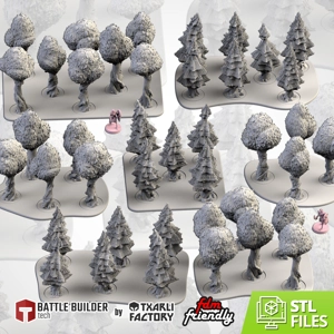 Classic Forest Tree Set - Sci fi - 28-32mm