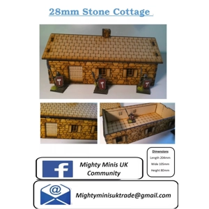 Etched Stone Cottage - 28mm MDF Etched Stone Cottage - 28mm MDF