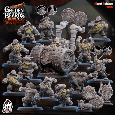 Golden Beards Dwarfs Bloodbowl Team Golden Beards Dwarfs Bloodbowl Team