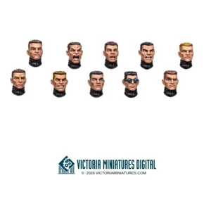Crew Cut Heads (Male) - Victoria Miniatures