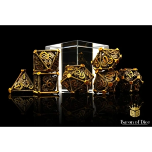 Cogs & Gears Metal RPG Dice Set - 7 Pieces Cogs & Gears Metal RPG Dice Set - 7 Pieces