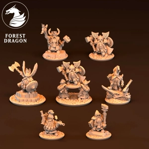 Character Pack - Dwarfs - 10mm - Forest Dragon