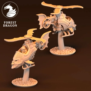Gyrocopter Unit - Dwarfs - 10mm - Forest Dragon