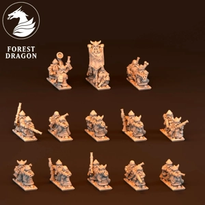 Muskateer Unit - Dwarfs - 10mm - Forest Dragon