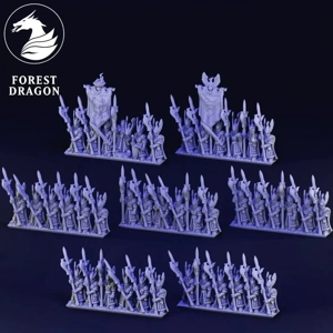 Elite Guard Unit - Noble Elfs - 10mm - Forest Dragon