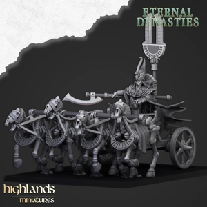 Eternal Pharoah on Large Chariot - 25mm to 32mm - Tomb Kings