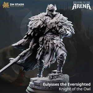 Eulysses the Eversighted - Knight of the Owl - 32mm or 75mm RPG Model