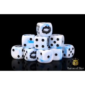 Fanged Maw White Ice 16mm Dice