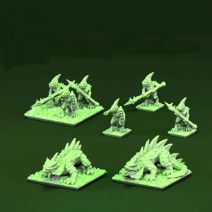 Reptilian Fire Lizard Unit - Lizards - 10mm - Forest Dragon