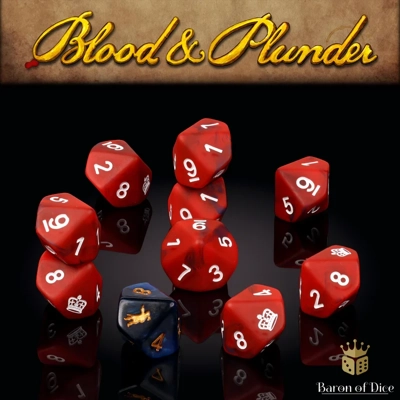 Blood & Plunder: English - Official Dice Set - Baron of Dice Blood & Plunder: English - Official Dice Set - Baron of Dice