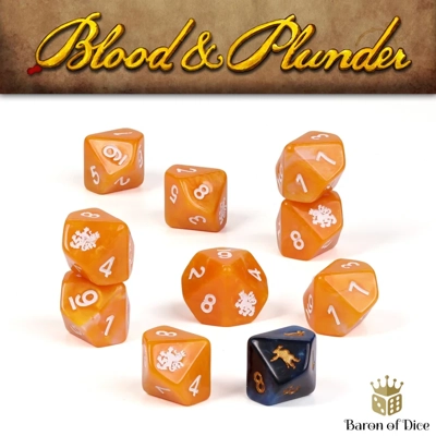 Blood & Plunder: Dutch - Official Dice Set - Baron of Dice Blood & Plunder: Dutch - Official Dice Set - Baron of Dice