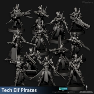 Tech Pirate Warriors 28mm - Edge Miniatures