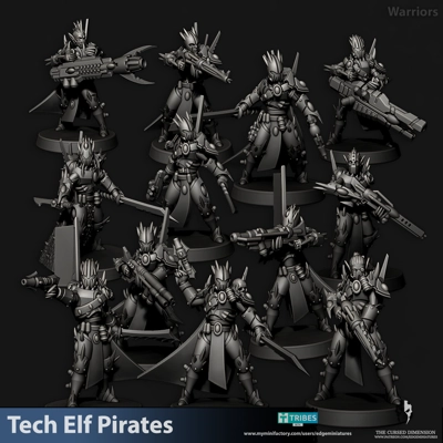 Tech Pirate Warriors 28mm - Edge Miniatures Tech Pirate Warriors 28mm - Edge Miniatures