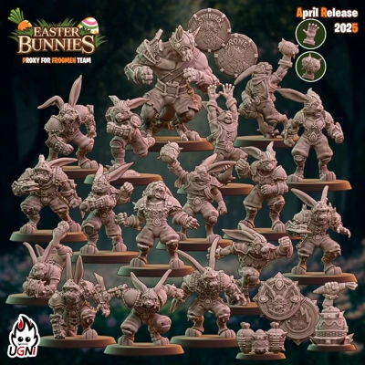 Easter Bunnies (Frogmen proxy) Bloodbowl Team Easter Bunnies (Frogmen proxy) Bloodbowl Team
