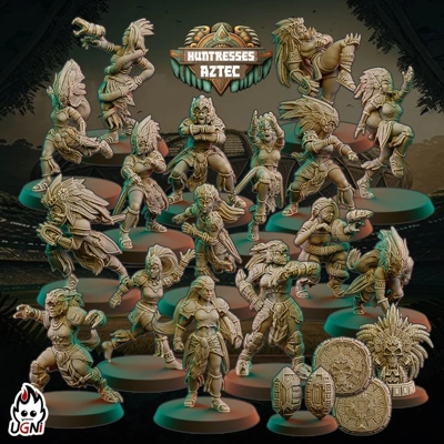 Huntress (Aztec Style) - Amazons - Bloodbowl Team Huntress (Aztec Style) - Amazons - Bloodbowl Team