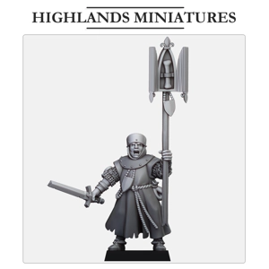 Gallia Cleric with Relic - 25mm to 32mm - Highland Miniatures