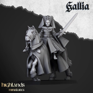 Damsel of Gallia on Horse - 25mm to 32mm - Highland Miniatures